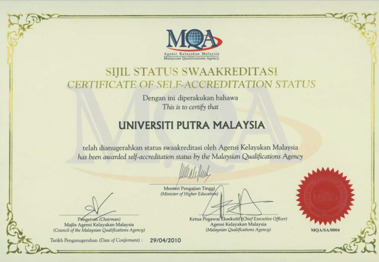 Certification of Self-accreditation Status