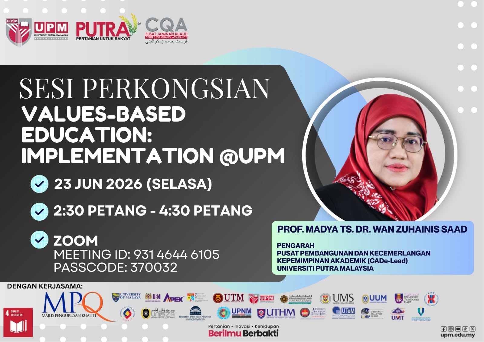 Sharing Session VBE : Implementation @UPM