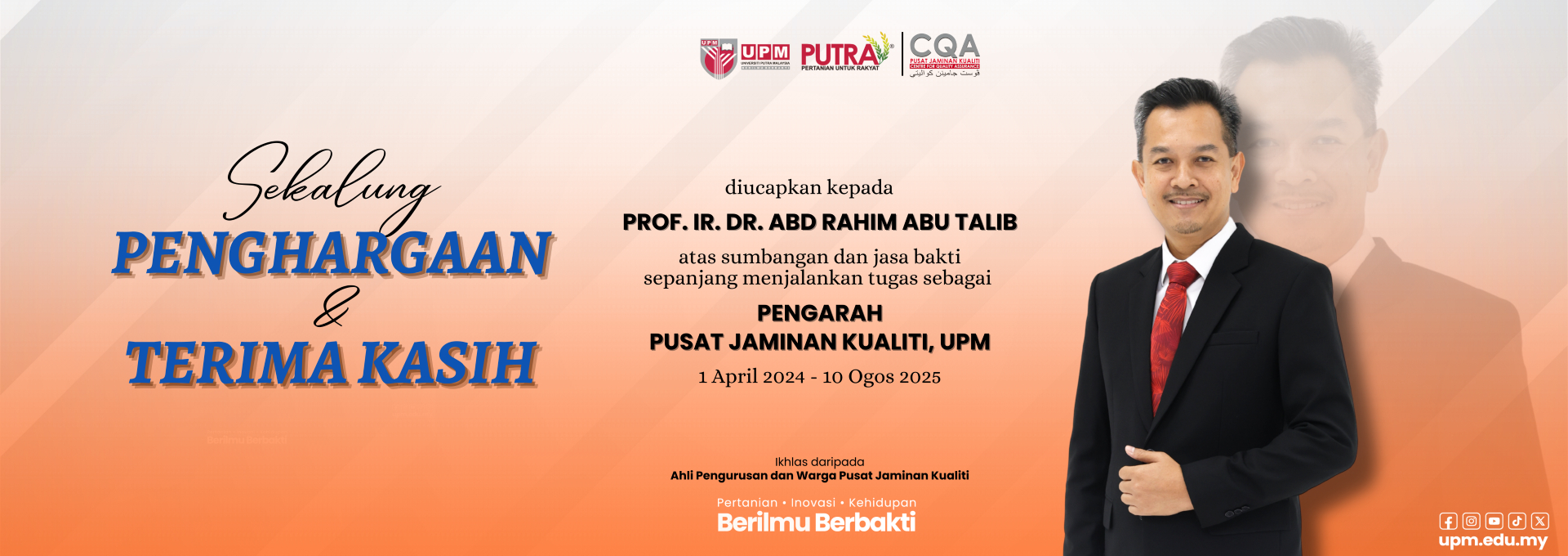 Terima kasih Prof Rahim